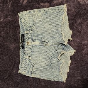 ABS Denim striped shorts distressed hem size 27